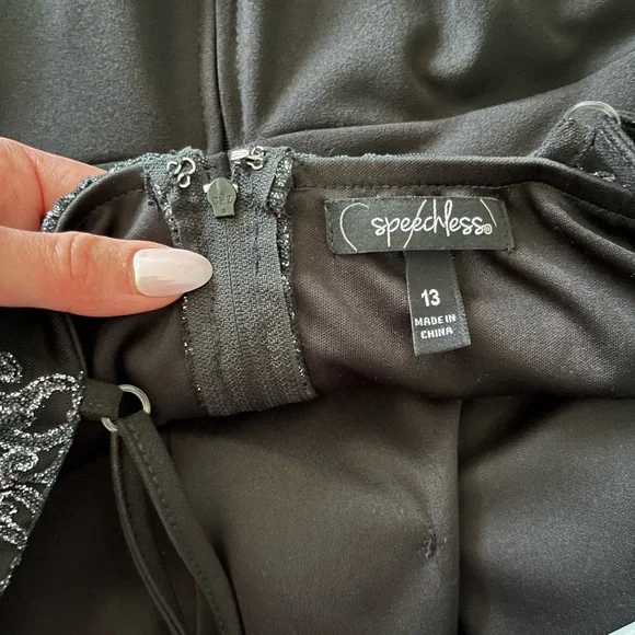 Speechless Filigree Halter Skater Dress - Picture 4 of 7